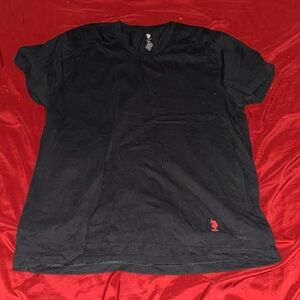 Black polo shirt
